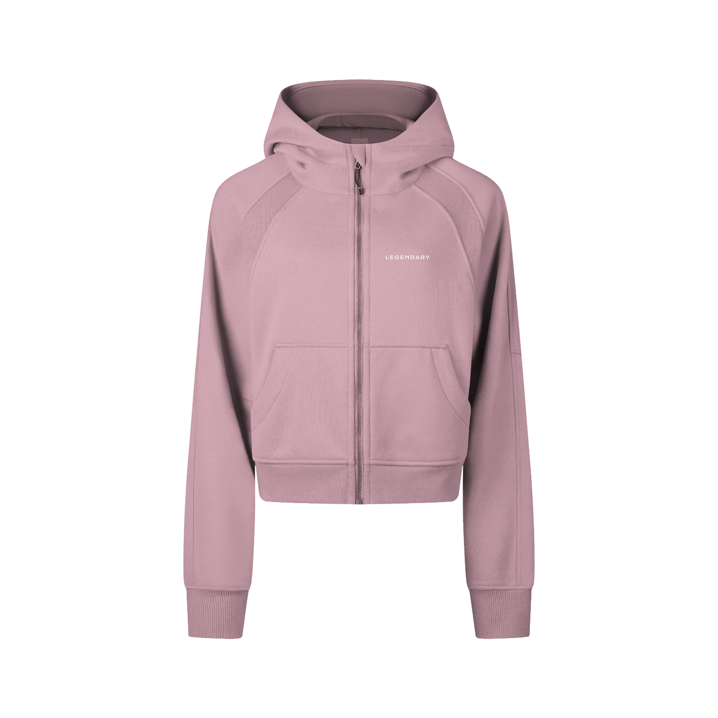 Regular Legendary Cropped Zip-Through Hoodie - The Legendary Apparels Brand
