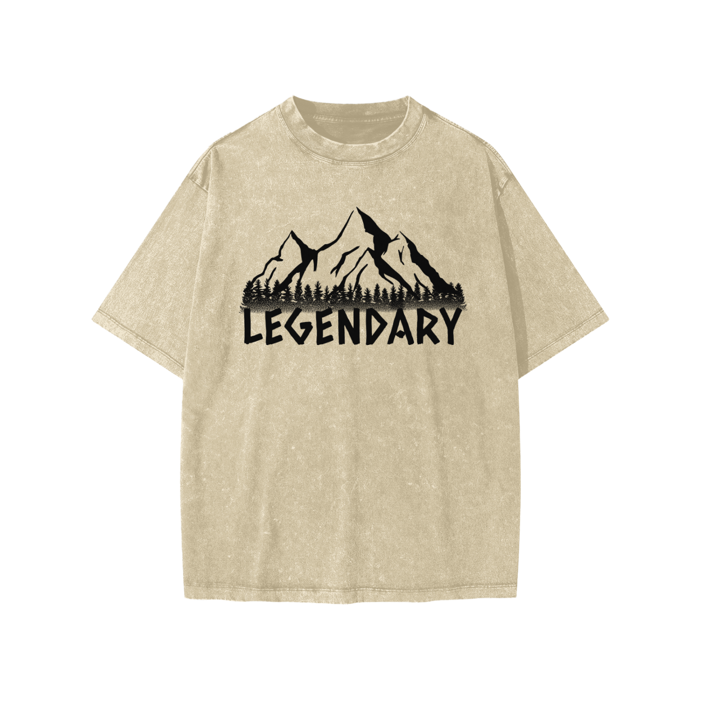 Kids Snow Washed Mountain Range T-shirt - The Legendary Apparels Brand