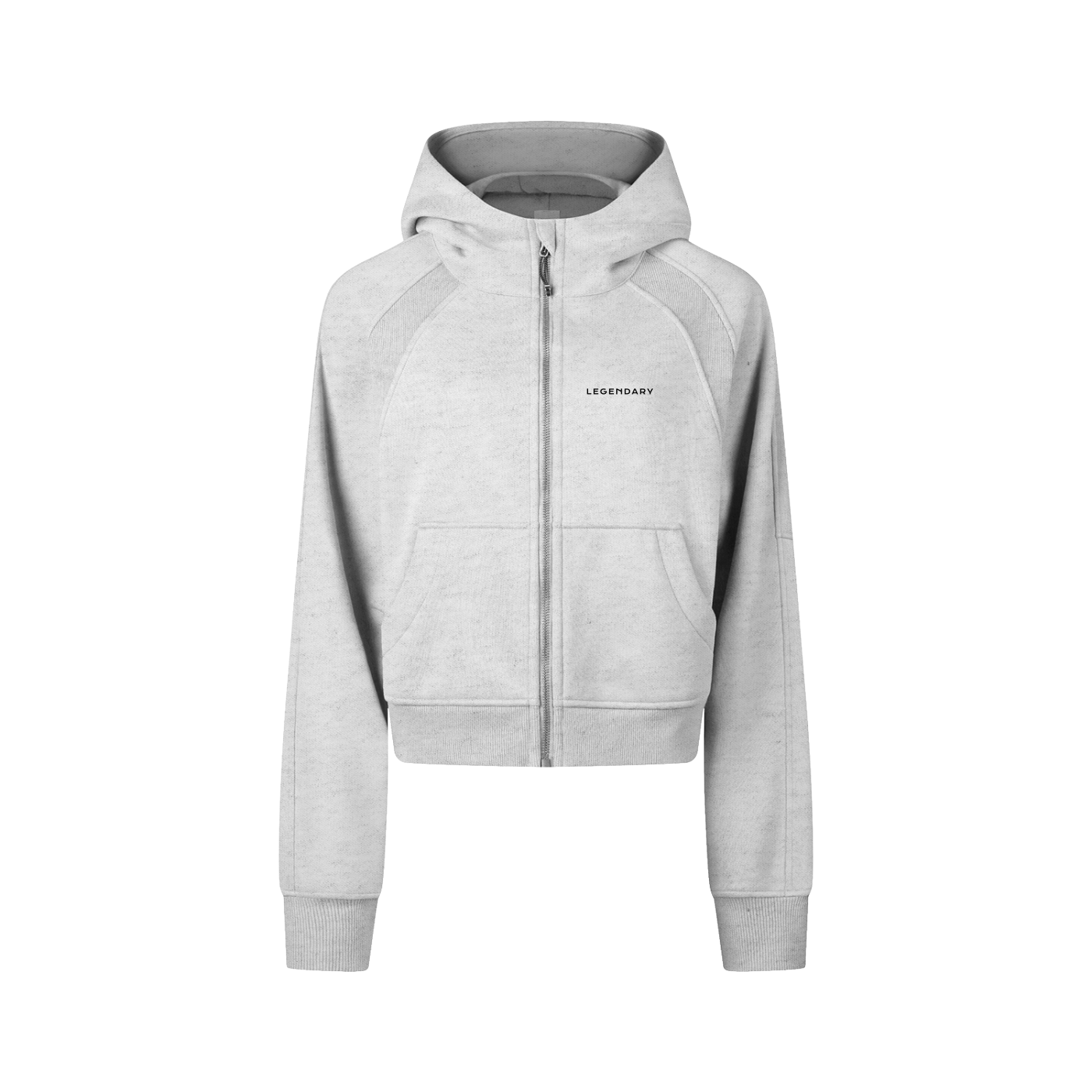 Regular Legendary Cropped Zip-Through Hoodie - The Legendary Apparels Brand