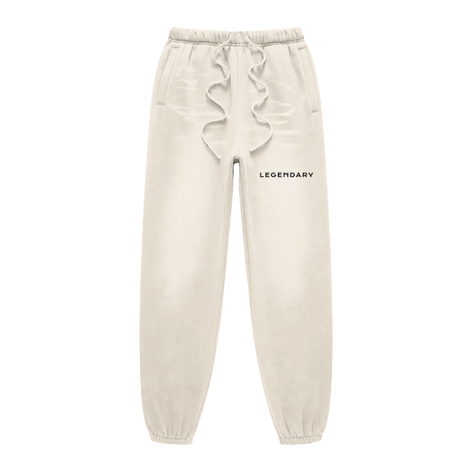 Regular Legendary Sunfade Fleeced Sweatpants - Black - The Legendary Apparels Brand