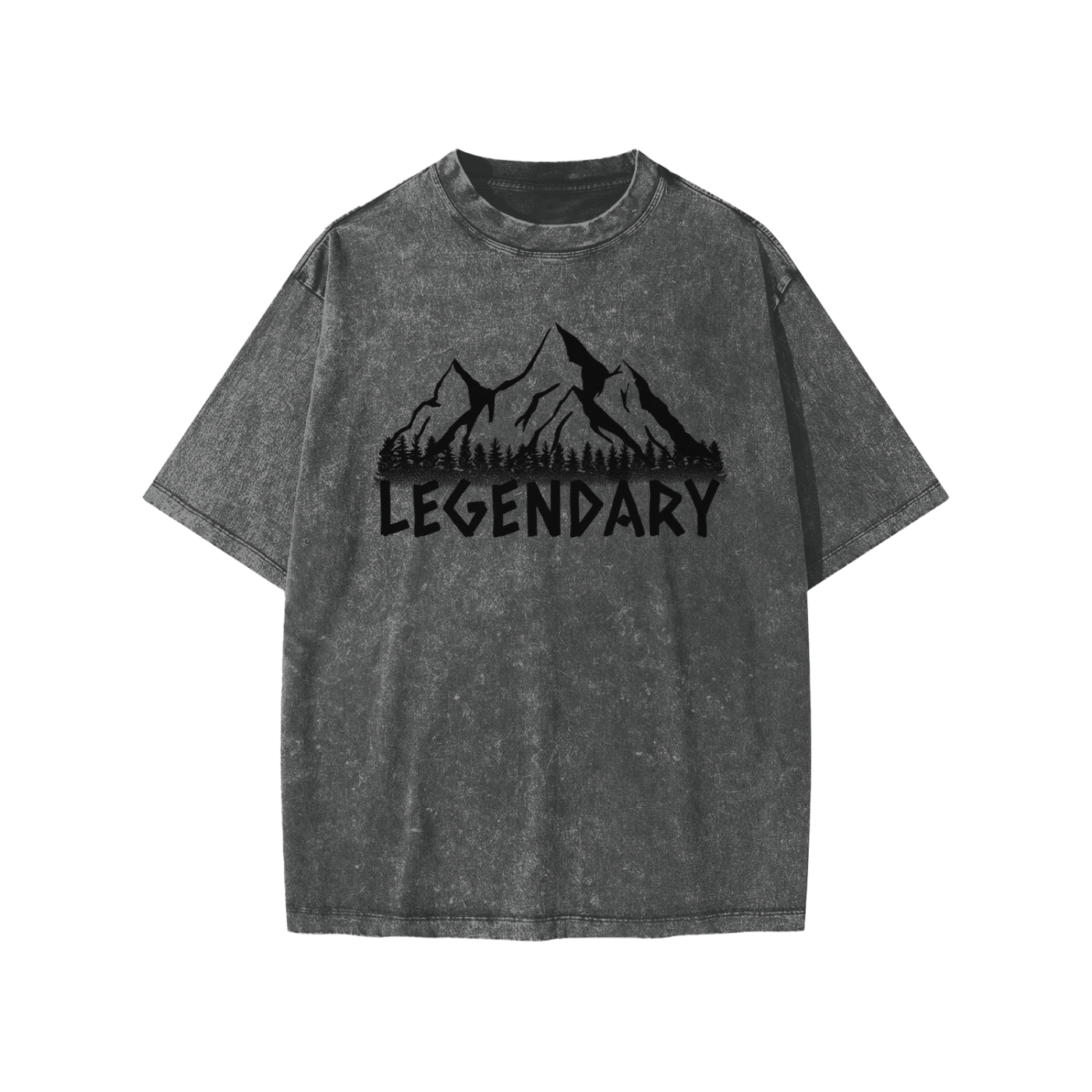 Kids Snow Washed Mountain Range T-shirt - The Legendary Apparels Brand