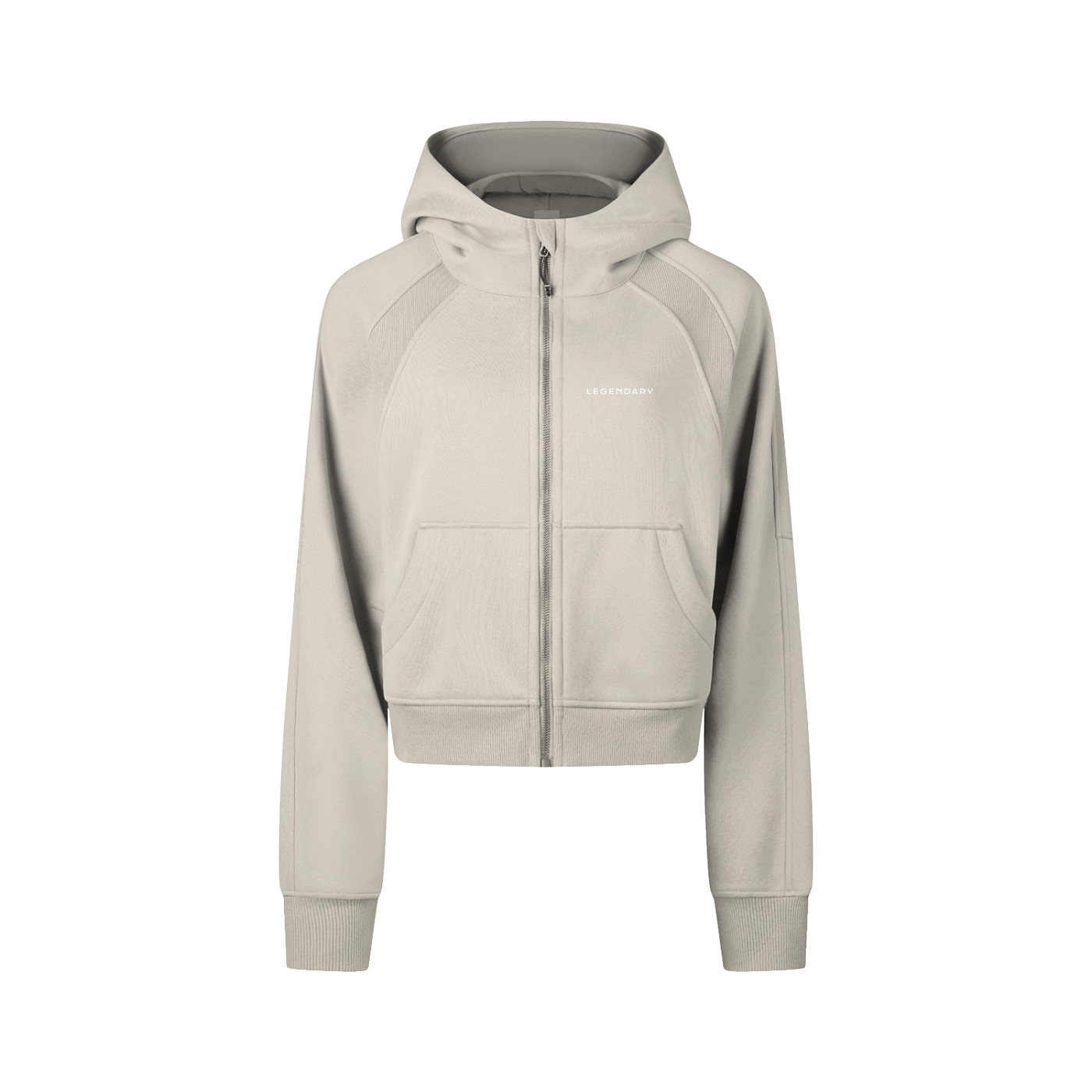Regular Legendary Cropped Zip-Through Hoodie - The Legendary Apparels Brand