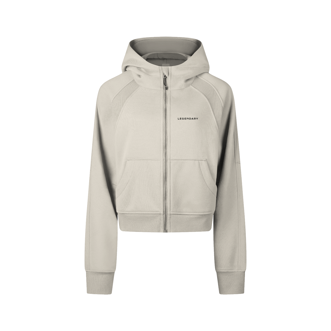 Regular Legendary Cropped Zip-Through Hoodie - The Legendary Apparels Brand