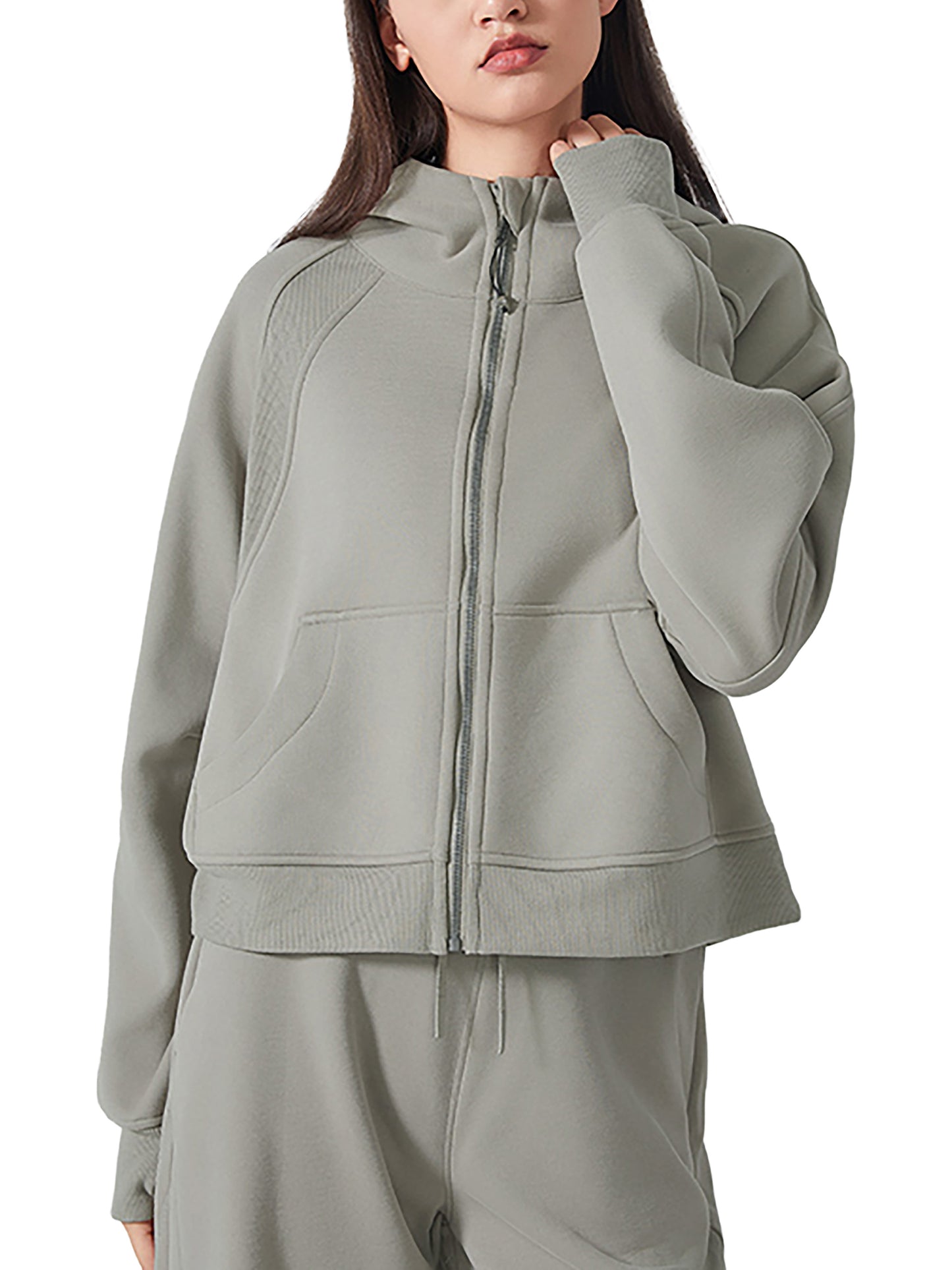 Regular Legendary Cropped Zip-Through Hoodie - The Legendary Apparels Brand